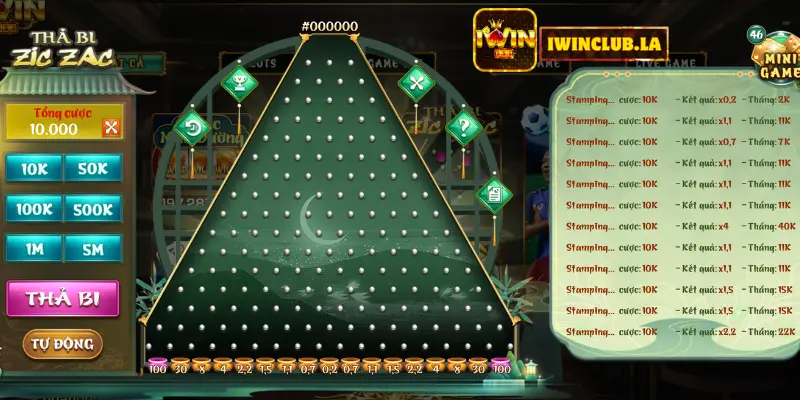 Thả bi zic zac IWIN CLUB