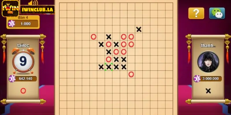 Cách chiến thắng mọi ván Caro trên IWIN CLUB 1 Cờ Caro online iwin club